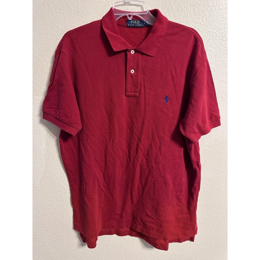 Polo Ralph Lauren Classic‎ Fit Red Short Sleeve Polo Shirt Mens L